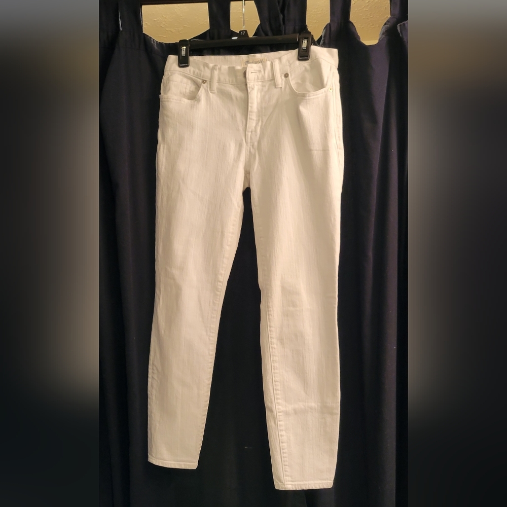 Madewell white skinny jeans